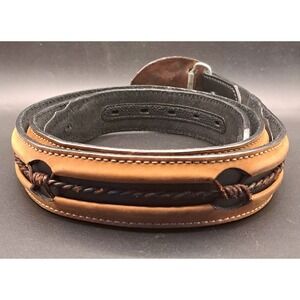 Justin Men's Aged Bark Fenced in Belt 42"